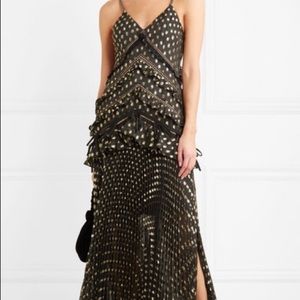Self portrait polka dot metallic gown